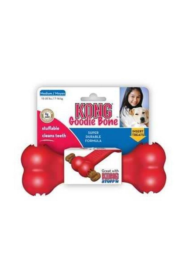 Köpek Kırmızı Kauçuk Oyuncak Kemik Medium 18 cm - 1