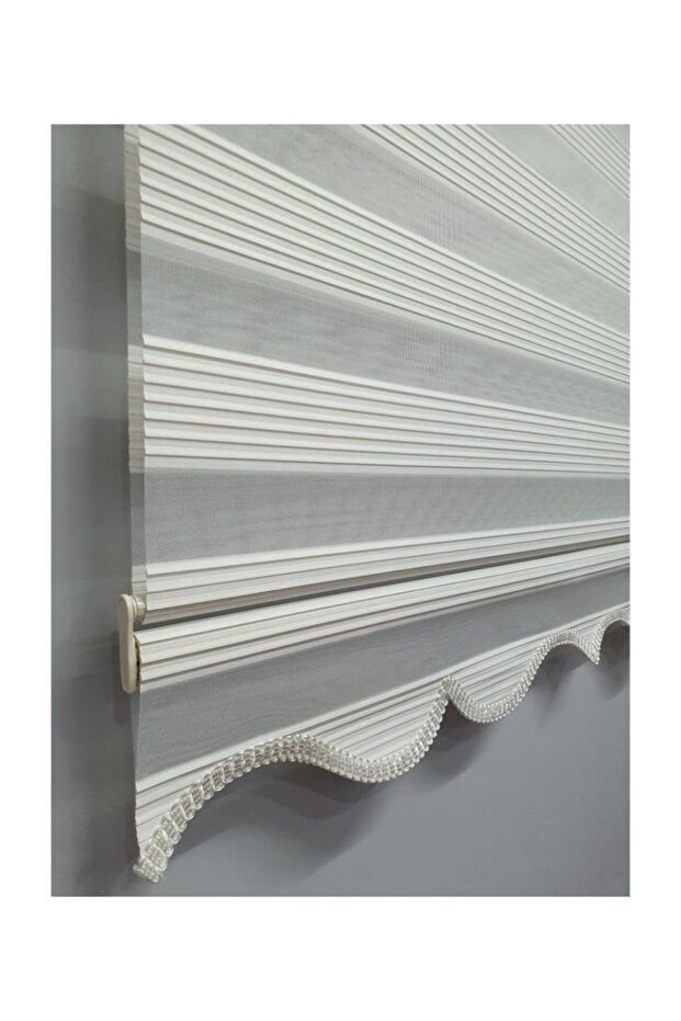 Dar Pliseli Zebra Stor Perde Krem Mz321 - 1