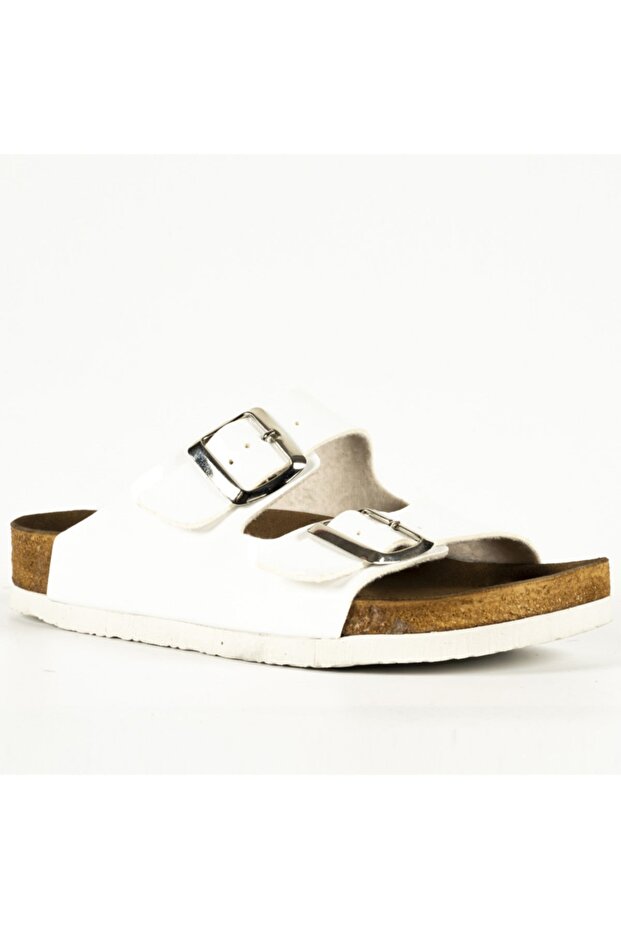 Lens Women's Slippers White Patent Leather