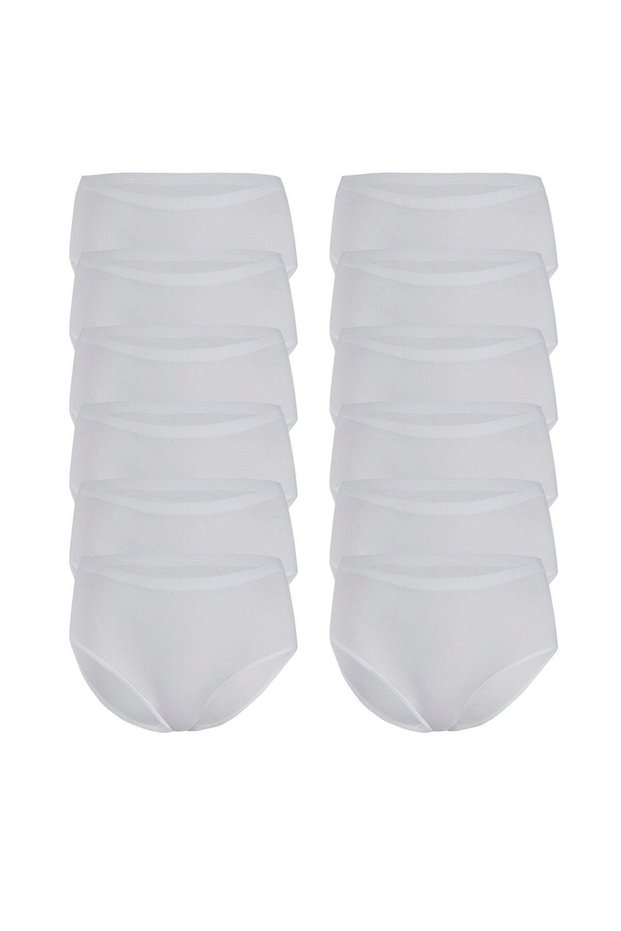 Özten Women's 12 Pack High Waist Bato Panties