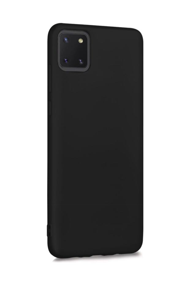 Matte Silicone Samsung Galaxy Note 10 Lite Kılıf Siyah - 4