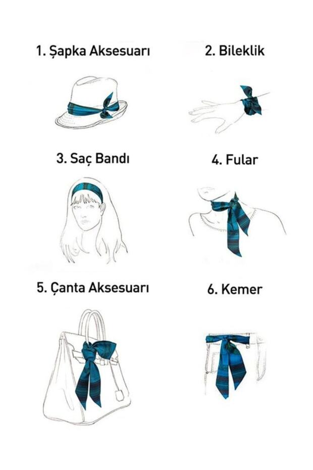 وشاح ضيق منقوش وإكسسوار حقيبة - 2