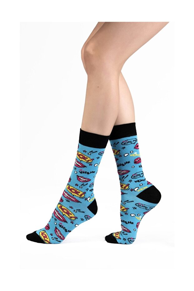 Pop Desenli Çorap - 2