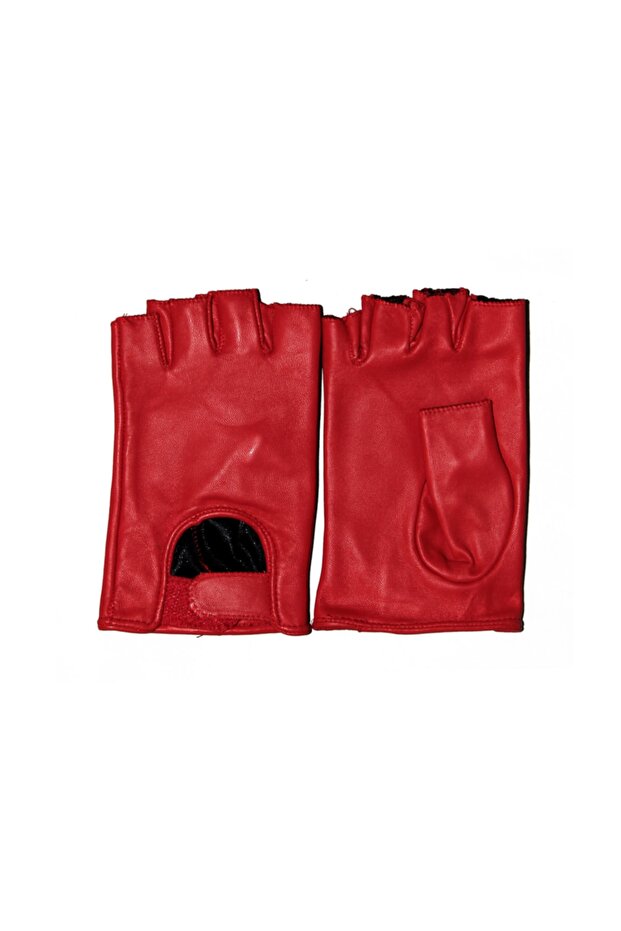 Parmaksız Kadın  Eldiven (kırmızı) - 2