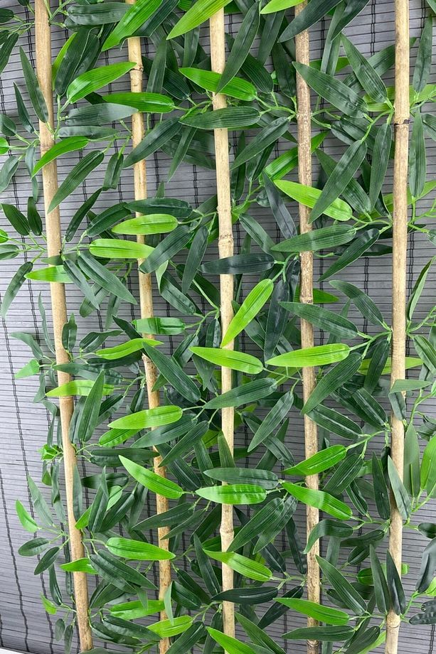 Yapay Yapraklı Dekoratif Bambu Çubuğu Uslu Ticaret 90cm 5 Adet - 4