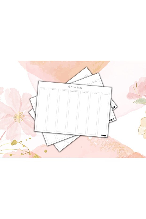 مخطط أسبوعي - مقاس A4 - 30 ورقة - مخطط أسبوعي - 3