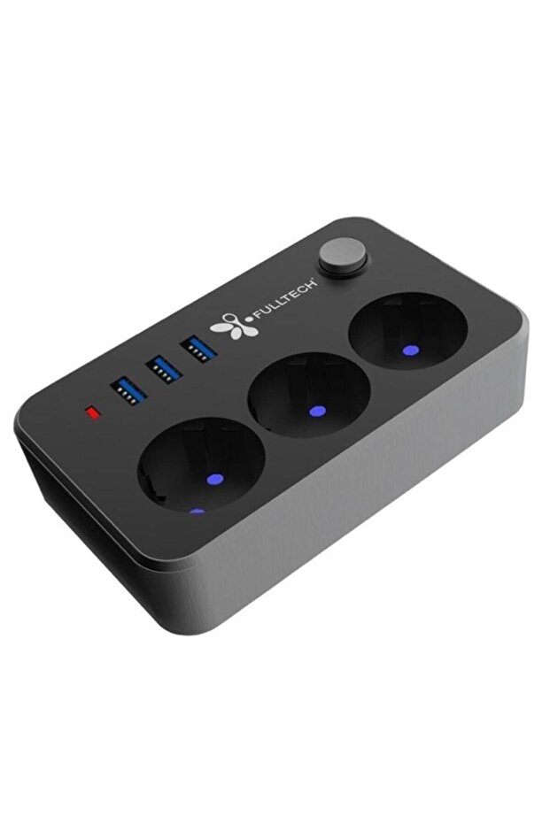 Fulltech Ftr-02 2 M 3-Plug Thermal Current Protected Socket - 3