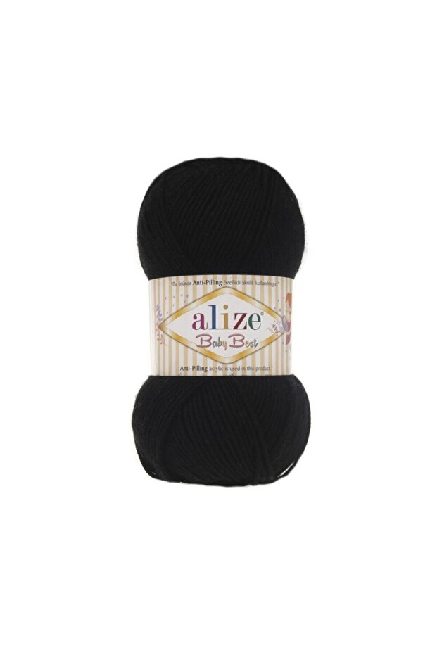 Baby Best Baby Hand Knitting Yarn 10% Bamboo 90% Acrylic 60 Black
