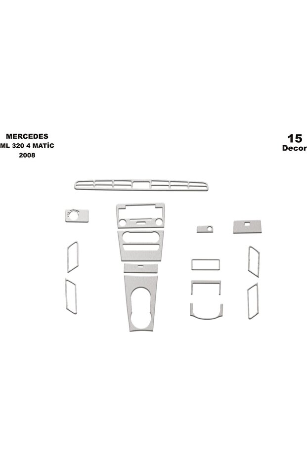 Meriç ® Mercedes ml 320 Cdı Front Glove Box Coated Aluminum 15 Pieces 2010-›