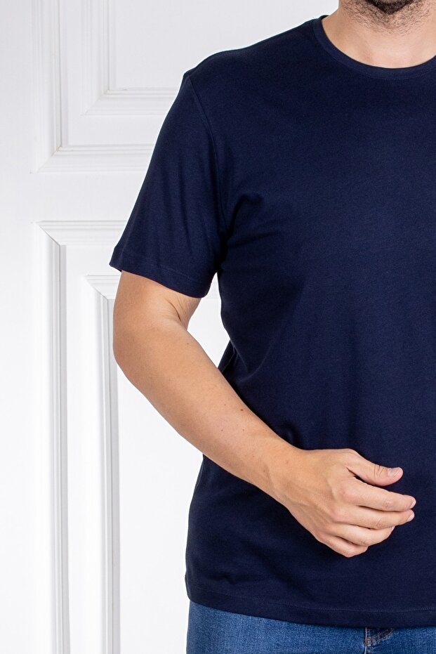 İnterview Sarar O Yaka Basic Lacivert T-Shirt - 4