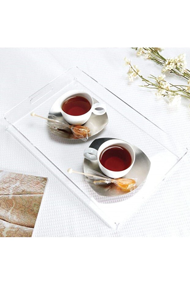 صينية بتصميم شبكي شفاف - 1