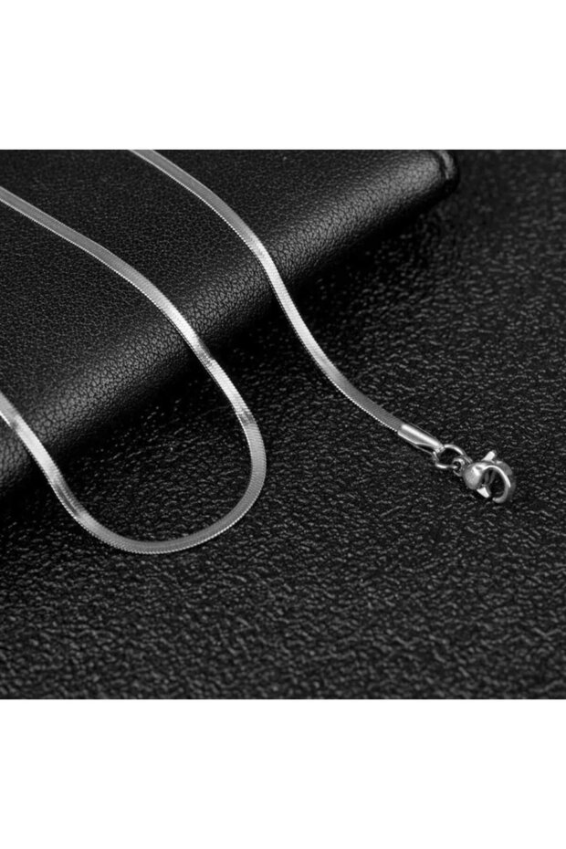 Stainless Steel Italian Chain Snake Back Scrunch Finest 1 mm Unisex Bracelet 18 5 cm