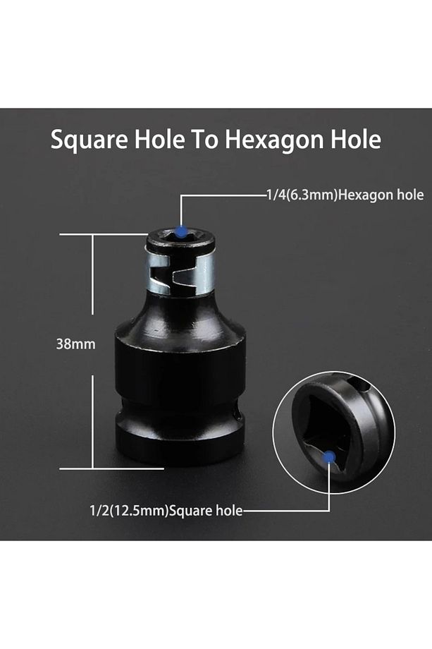 1/2 Matkap Chuck Mandrenli Adaptör Somun Sökme Makinesini Hex Bits Uç Dönüştürme Aparatı - 4
