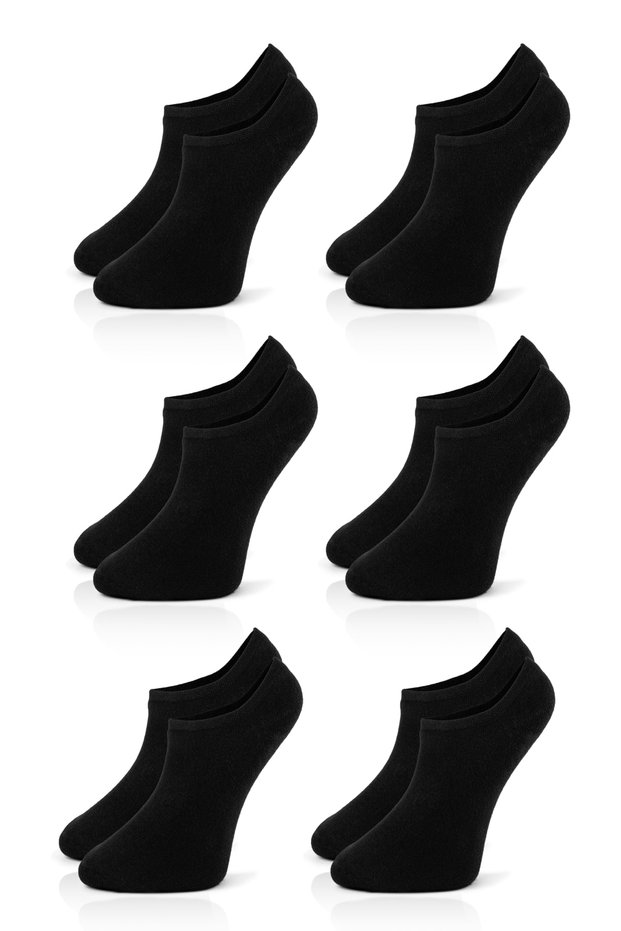 6 Pack Women's Black Bamboo High Quality Seamless Soft Breathable Sneakers Socks