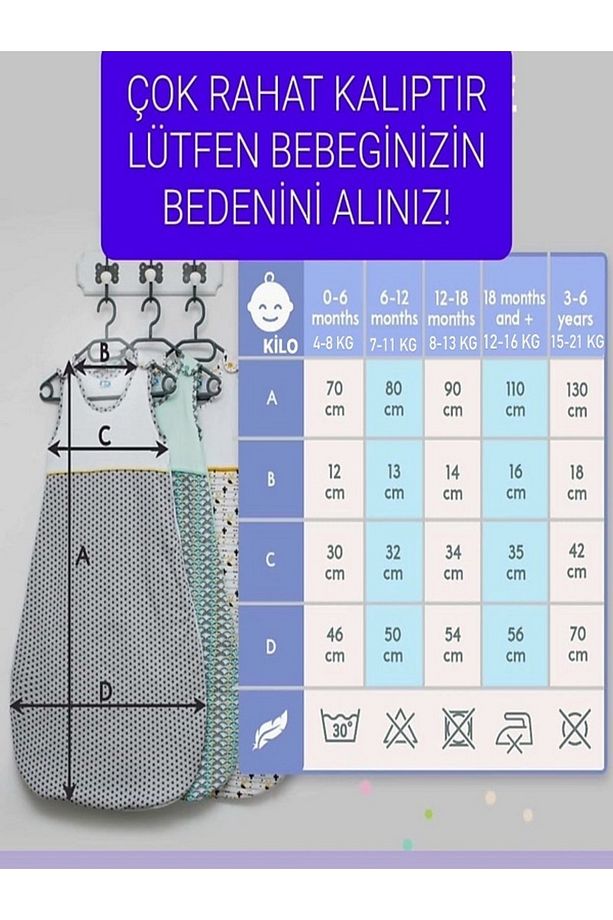 Yazlık Ve Baharlık Elyafsız, Çift Katlı Pamuklu Penye Çocuk Uyku Tulumu 1,0 Tog Fox/ Sarı - 7