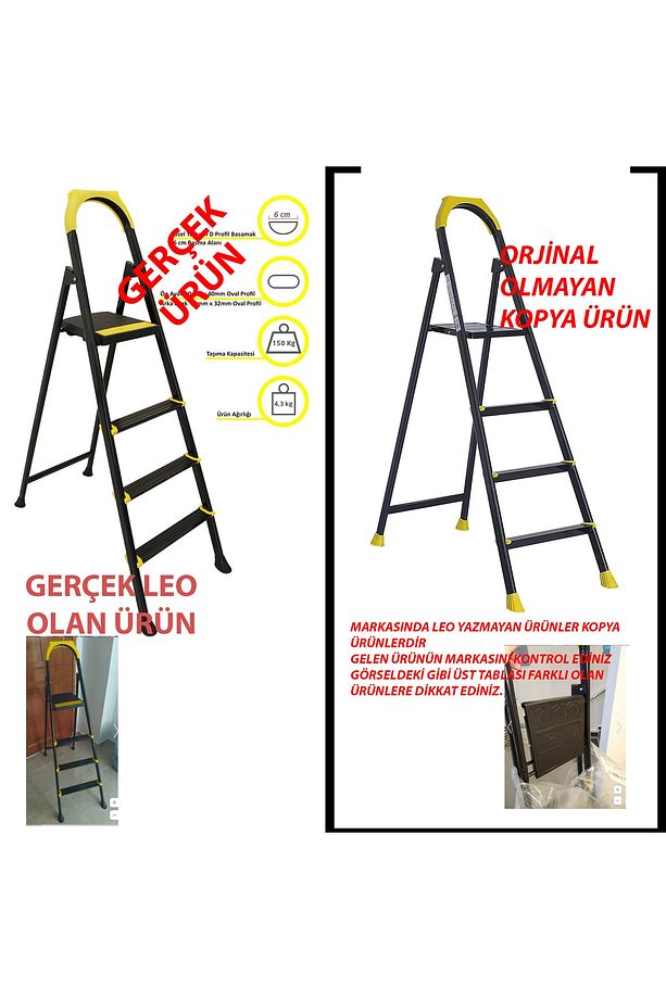 6+1 Basamak Metal Merdiven - 5