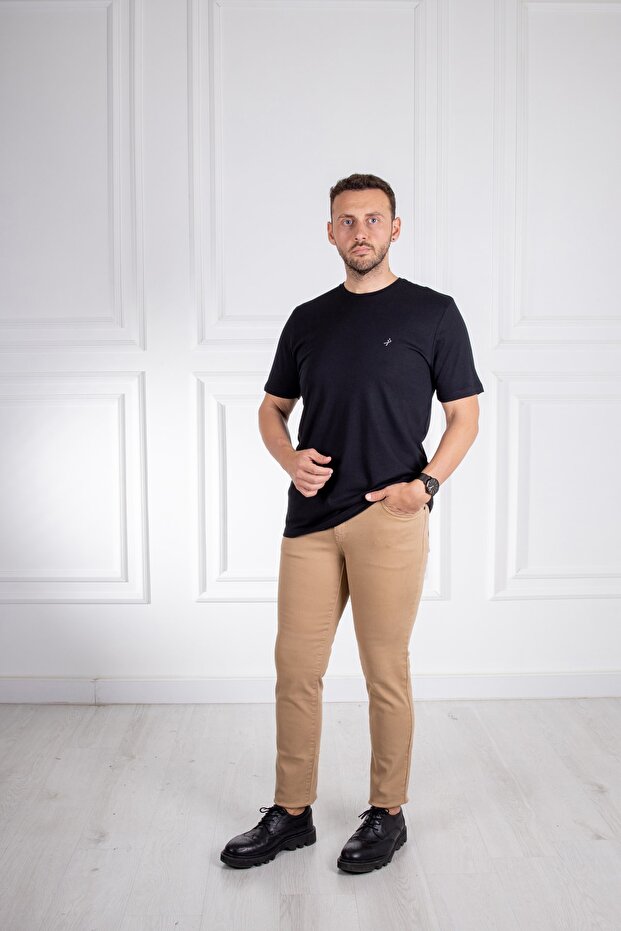 İnterview Sarar O Yaka Basic Siyah T-Shirt - 1