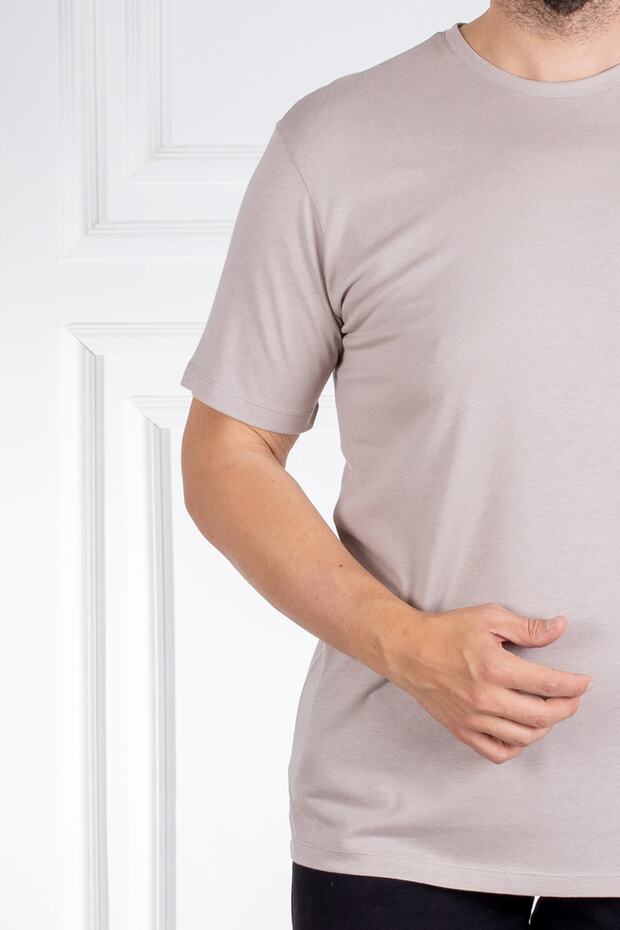 İnterview Sarar O Yaka Basic Bej T-Shirt - 4