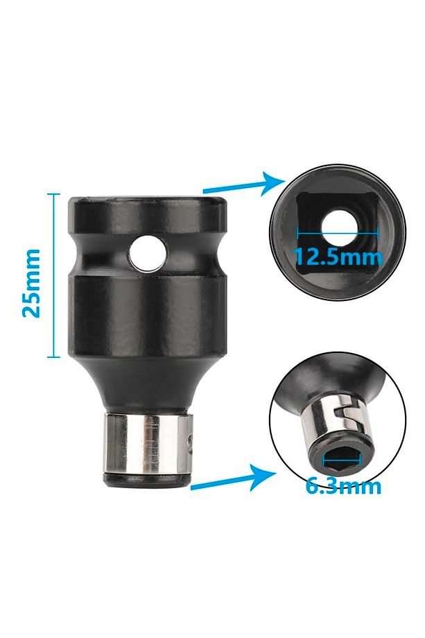 1/2 Matkap Chuck Mandrenli Adaptör Somun Sökme Makinesini Hex Bits Uç Dönüştürme Aparatı - 5