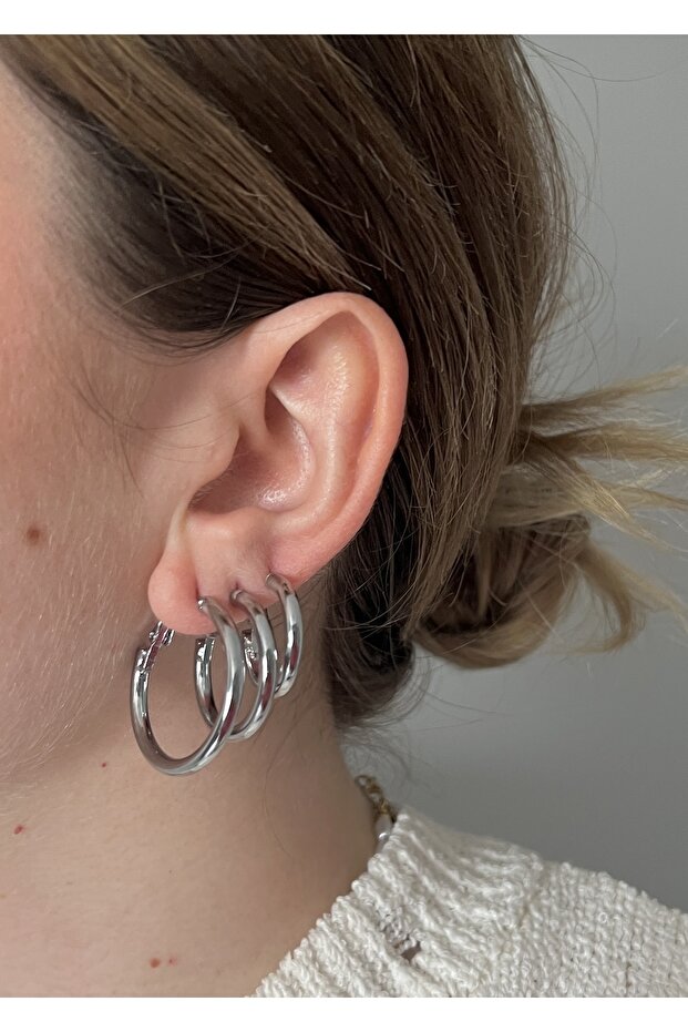 Silver Color Set of 6 Earrings