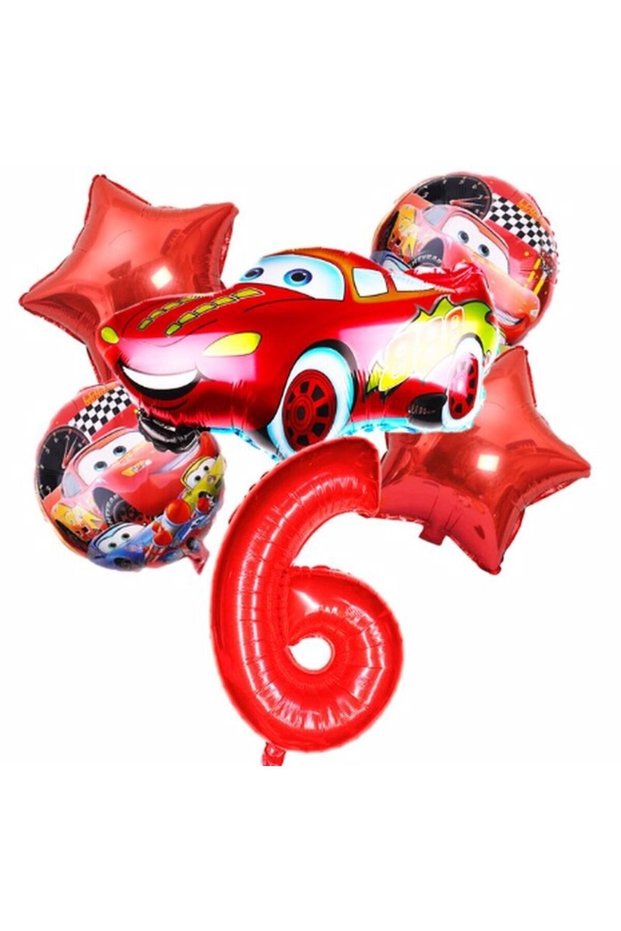 Cars Cars Lightning Mcqueen Race Car Concept 6 Year Old Balloon Set Cars Cars Birthday Set