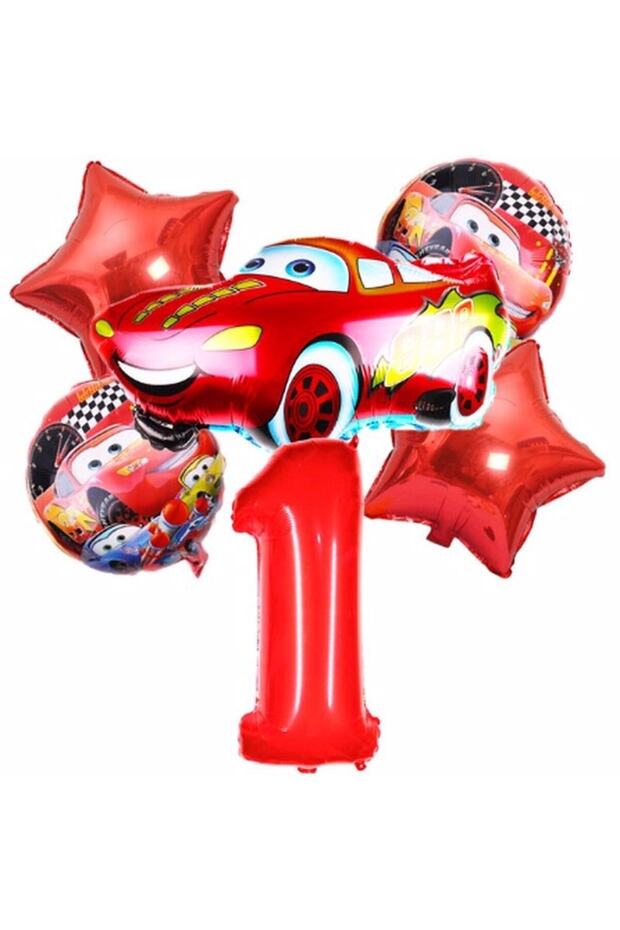 Cars Cars Lightning Mcqueen Race Car Concept 1 Year Old Balloon Set Cars Cars Birthday Set