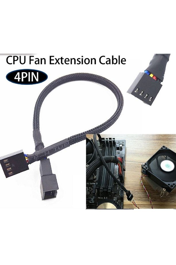4904 Pwm 4 Pin Y Port Dişi Erkek Anakart Fan Uzatma Güç Kablosu - 4