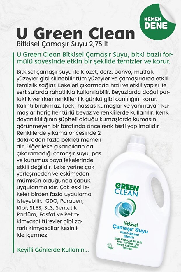 Bitkisel Çamaşır Suyu 2,75 Lt - 2