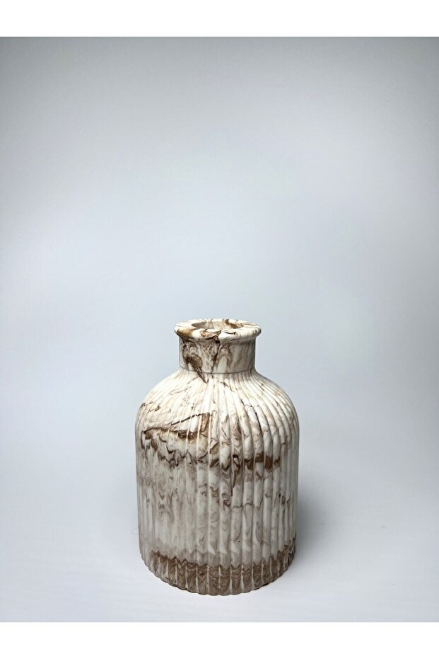 مزهرية بامباس منقوشة بالرخام - 2