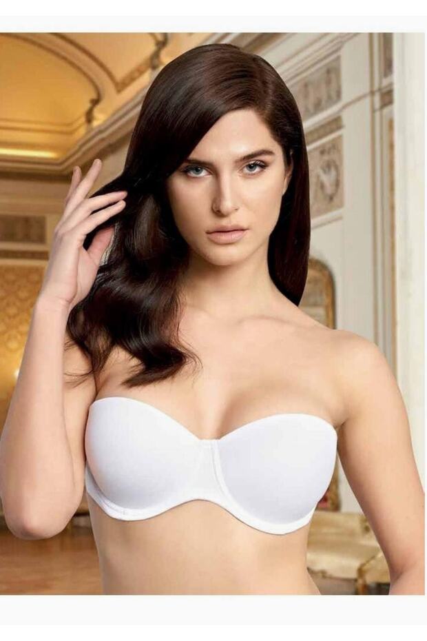 Women's Supported Push Up Strapless Transparent Back Strap Bra 75 95b New Season (1 Piece Economical)