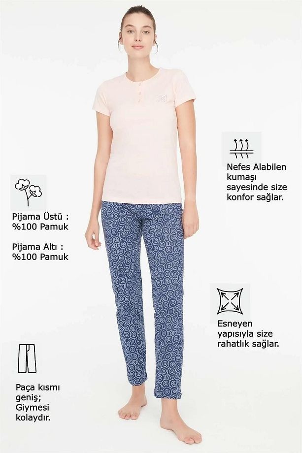 Mod 3882 Patlı Pijama Takım - 3