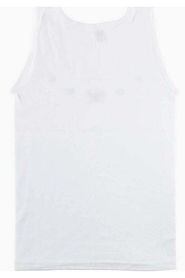 Girl's White 100% Cotton Strappy Undershirt New Season (1 Economical)