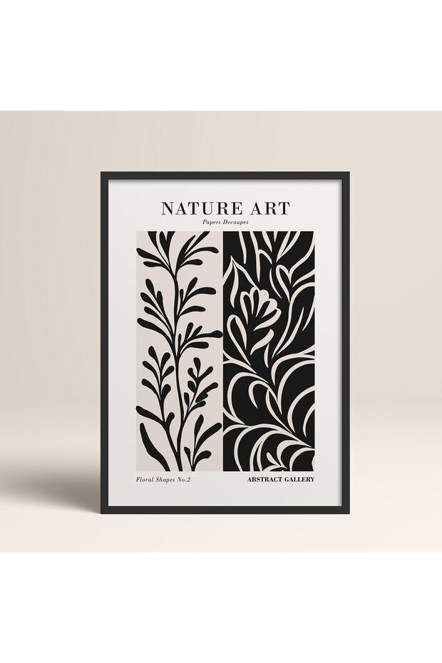 Black Wooden Framed Painting Framed Poster Artistic Modern Wall Decor (Flower279-Black-40X60)