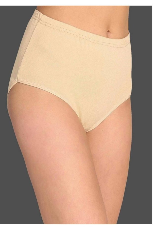 Women's Beige Skin Rib 6 Pack Bato Panties New Season