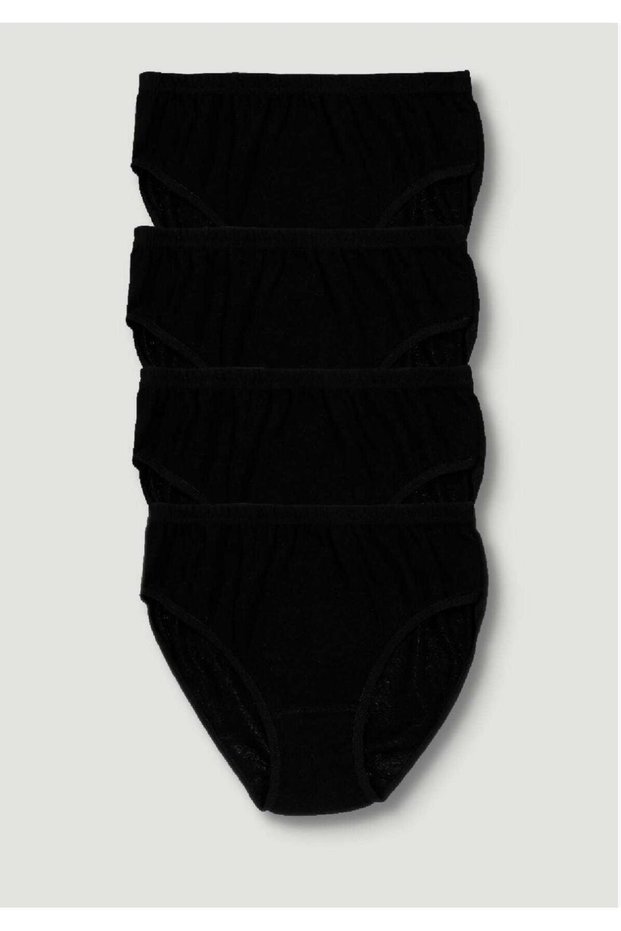Women's Black 4 Pack Ribana Bato Panties Elf568tccm4 New Season