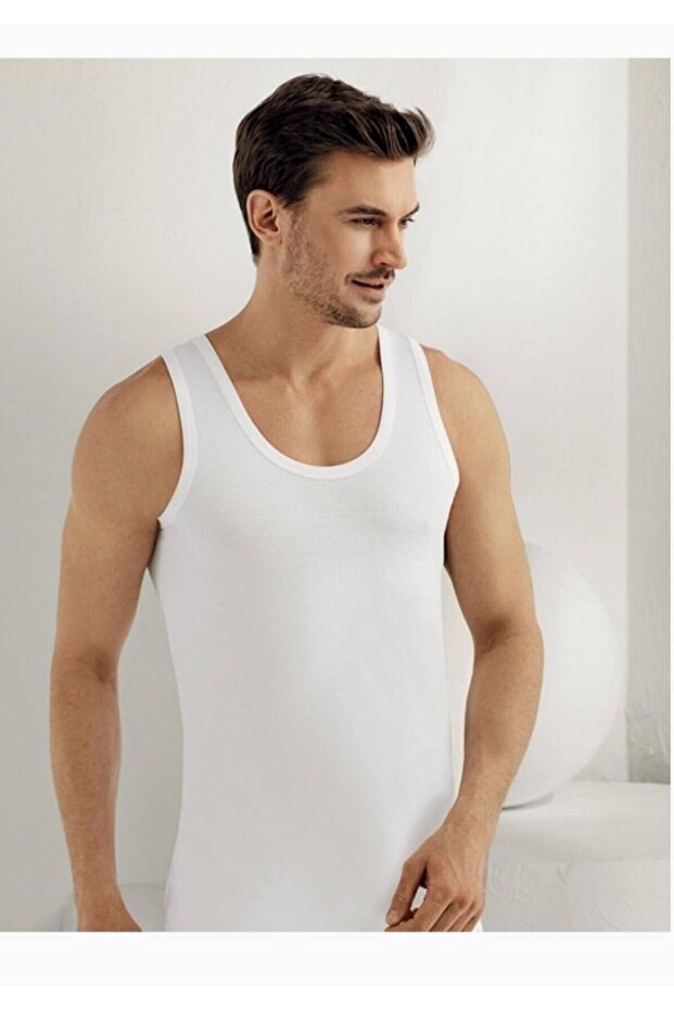 Men's White 100% Cotton Jersey TANK TOP New Season (12 Pieces Economy Pack)