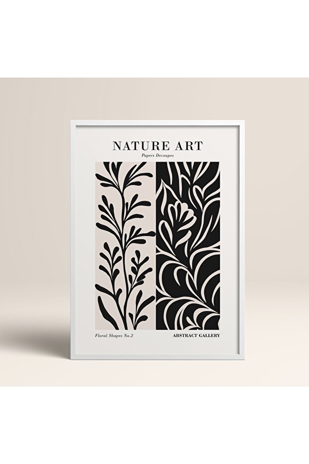 White Wooden Framed Painting Framed Poster Artistic Modern Wall Decor (Flower279-White-30X40)