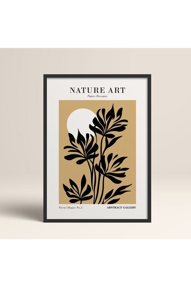 Black Wooden Framed Painting Framed Poster Artistic Modern Wall Decor (Flower280-Black-50X70)