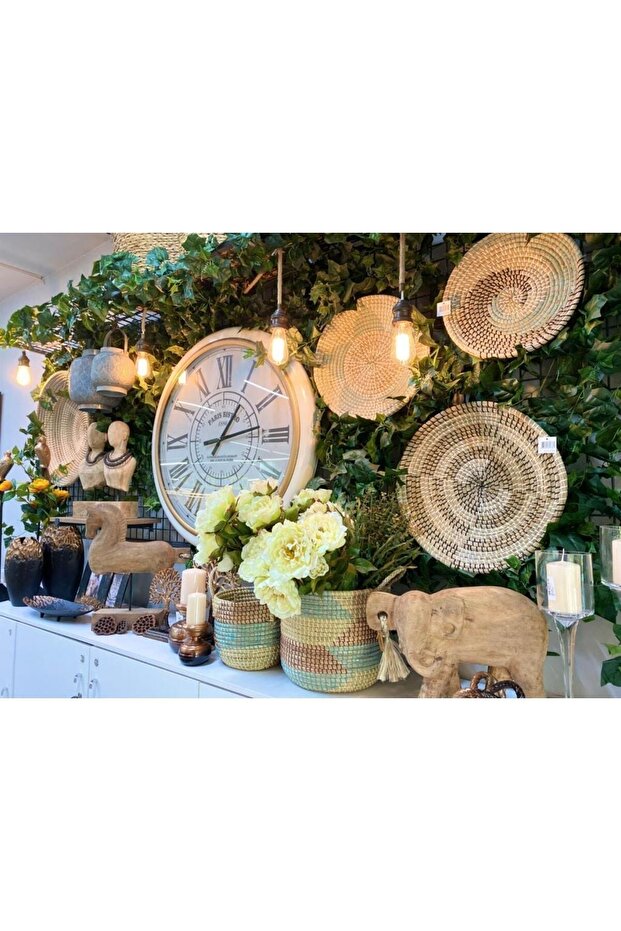 RENKLİ HASIR DUVAR DEKOR 45X8CM - 3