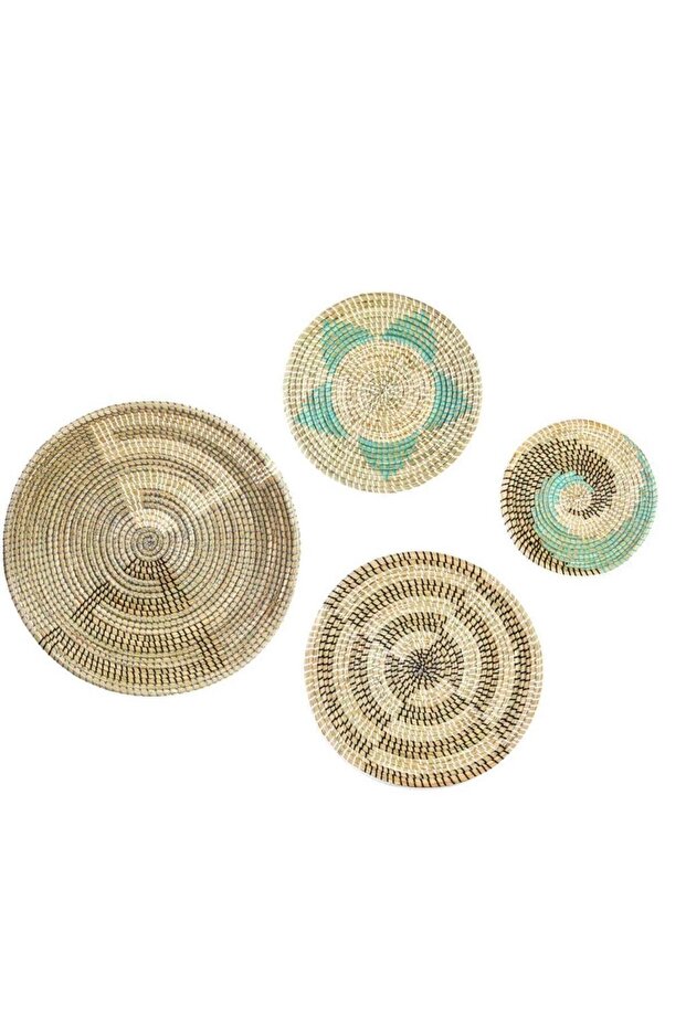 RENKLİ HASIR DUVAR DEKOR 45X8CM - 4