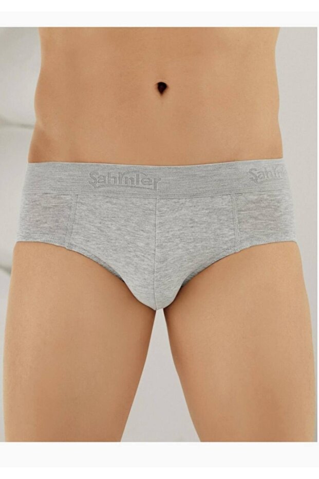 Men's Gray Lycra Single Jersey Briefs Slip M New Season (6 Pieces Economical Pack)