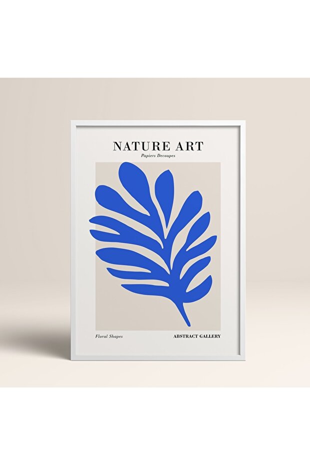 White Wooden Framed Painting Framed Poster Artistic Modern Wall Decor (Flower263-White-40X60)