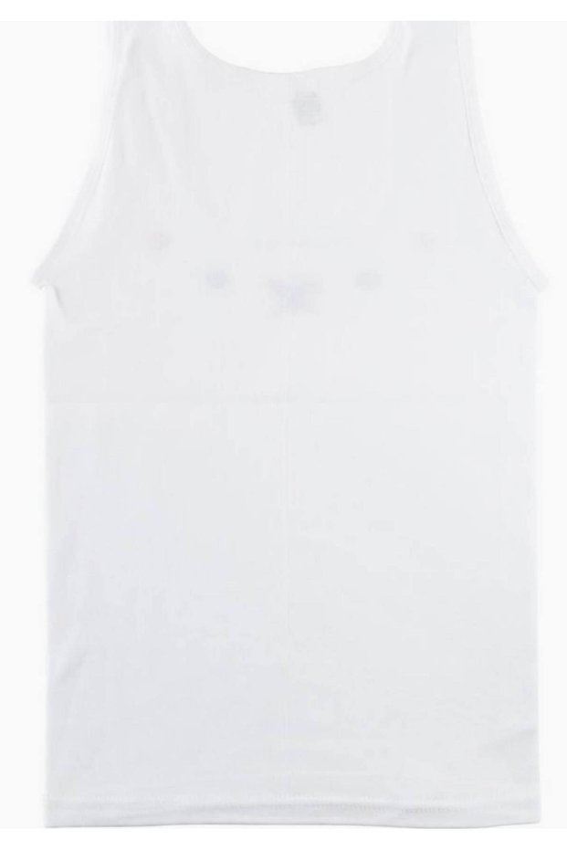 Girl's White 100% Cotton Strappy Undershirt New Season (12 Pieces Economical Pack)