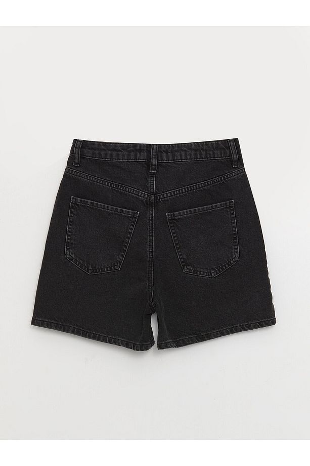 Yüksek Bel Standart Fit Kadın Jean Şort - 7
