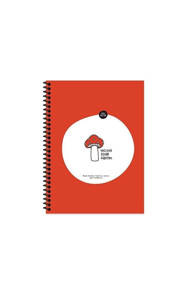 Feeling Things 18.5x25 80 Sheets Checked Spiral Cardboard Cover Light Paper Sticker Notebook - Like Poison