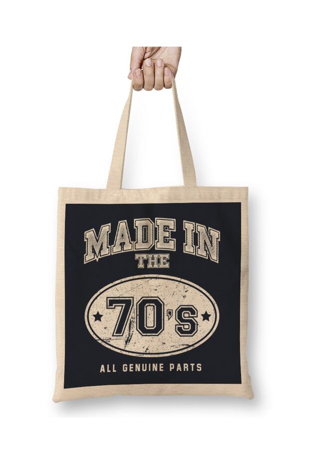 1970s Made In 70s All Genuine Parts Tote Bag Long Handle