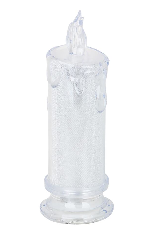 Dekor Romantik Ortam Yaratmak İçin Plastik Led Mum Loş Ortam Işık Dekor Mum 8 Cm 1 Adet Pilli - 3