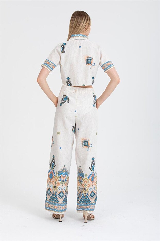 بنطلون كليم منقوش - 4