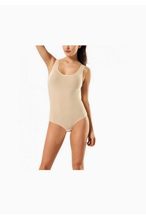 Women's 6-Pack Thick Strap Lycra Hooked Snap Bodysuit (skin) New Season