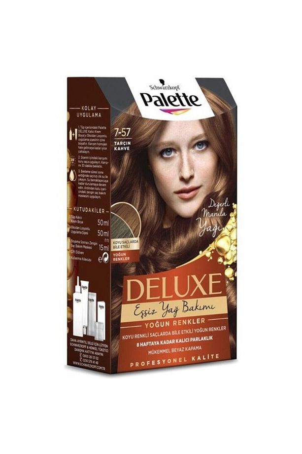 Schwarzkopf Palette Deluxe Yoğun Renkler 7-57 Tarçin Kahve Saç Boyası - 4